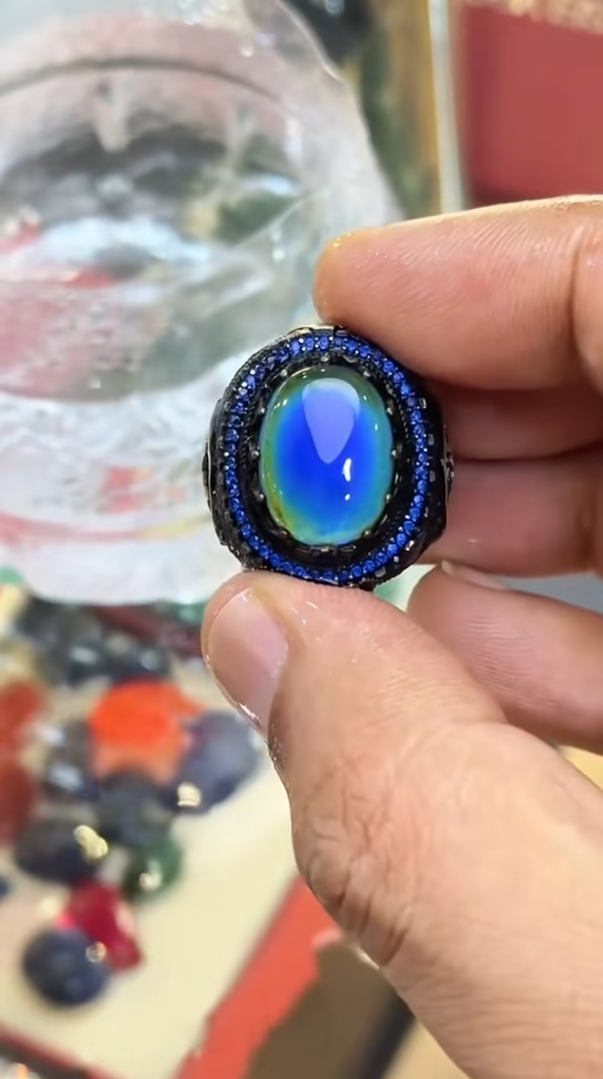 Royal Blue Color Changing Ring